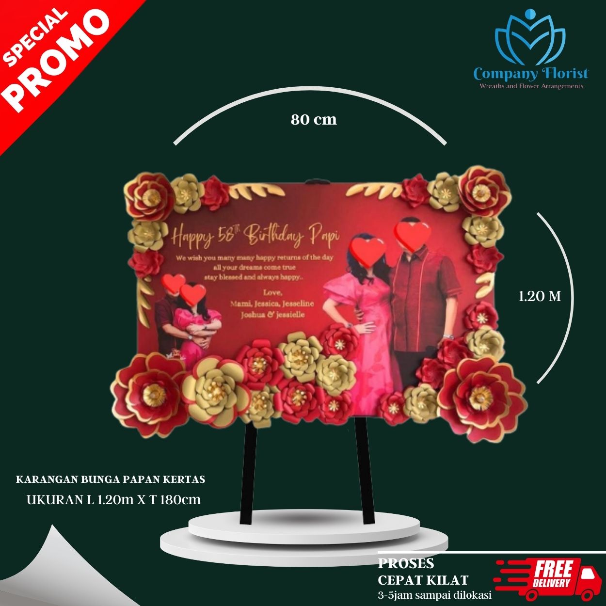 Papan Bunga Kertas Harga Terbaik Jabodetabek – Company Florist